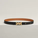 My H belt buckle & Hermès sur Mer reversible leather strap 24 mm